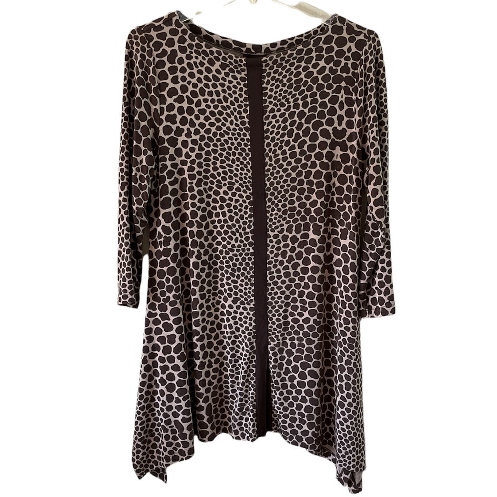 Soft Surroundings Tunic Animal Print Asymmetric Hem Size M